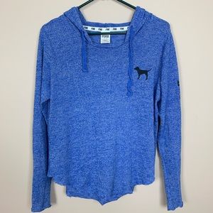 VS PINK blue drawstring hooded pullover